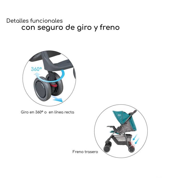 Foto 8 pulgar | Carriola D bebé CITI-2023 Ultra Plegable con Charola 6 a 24 Meses 15 KG Azul