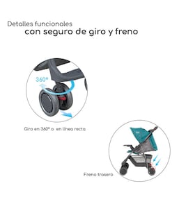 Foto 7 | Carriola D bebé CITI-2023 Ultra Plegable con Charola 6 a 24 Meses 15 KG Azul