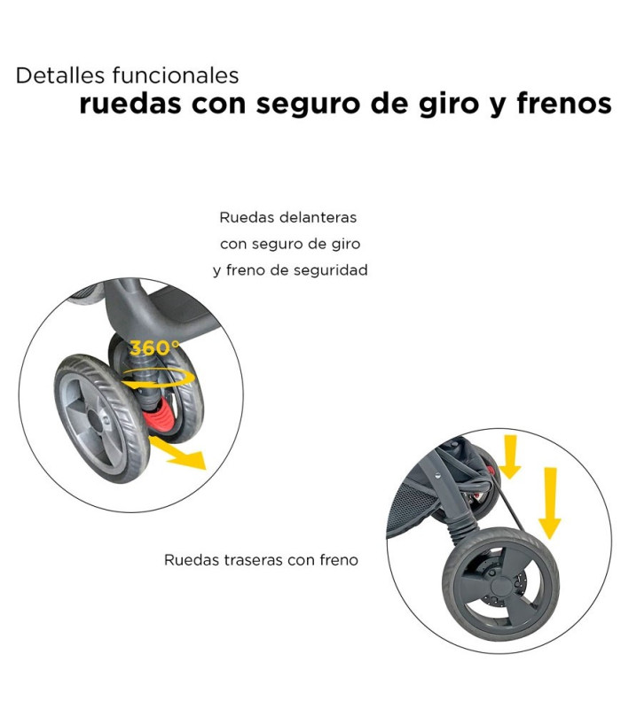 Foto 8 pulgar | Carriola para Bebé +  Autoasiento Dbebé Reversible y Reclinable Café