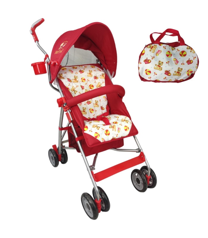 Carriola Para Bebe De Baston 502B Compacta,plegable,ligera,reclinable Rojo $1,390