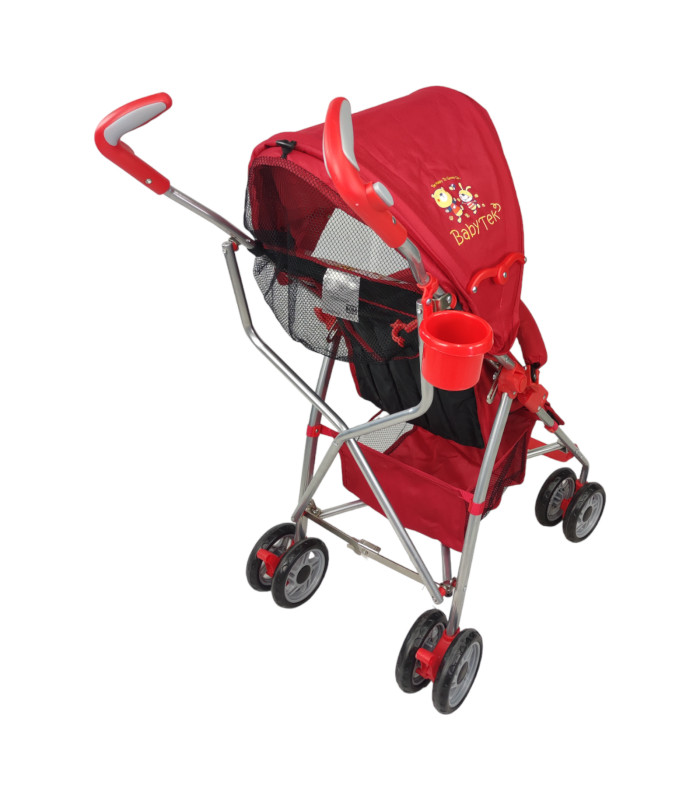 Foto 7 pulgar | Carriola Para Bebe De Baston 502B Compacta,plegable,ligera,reclinable Rojo