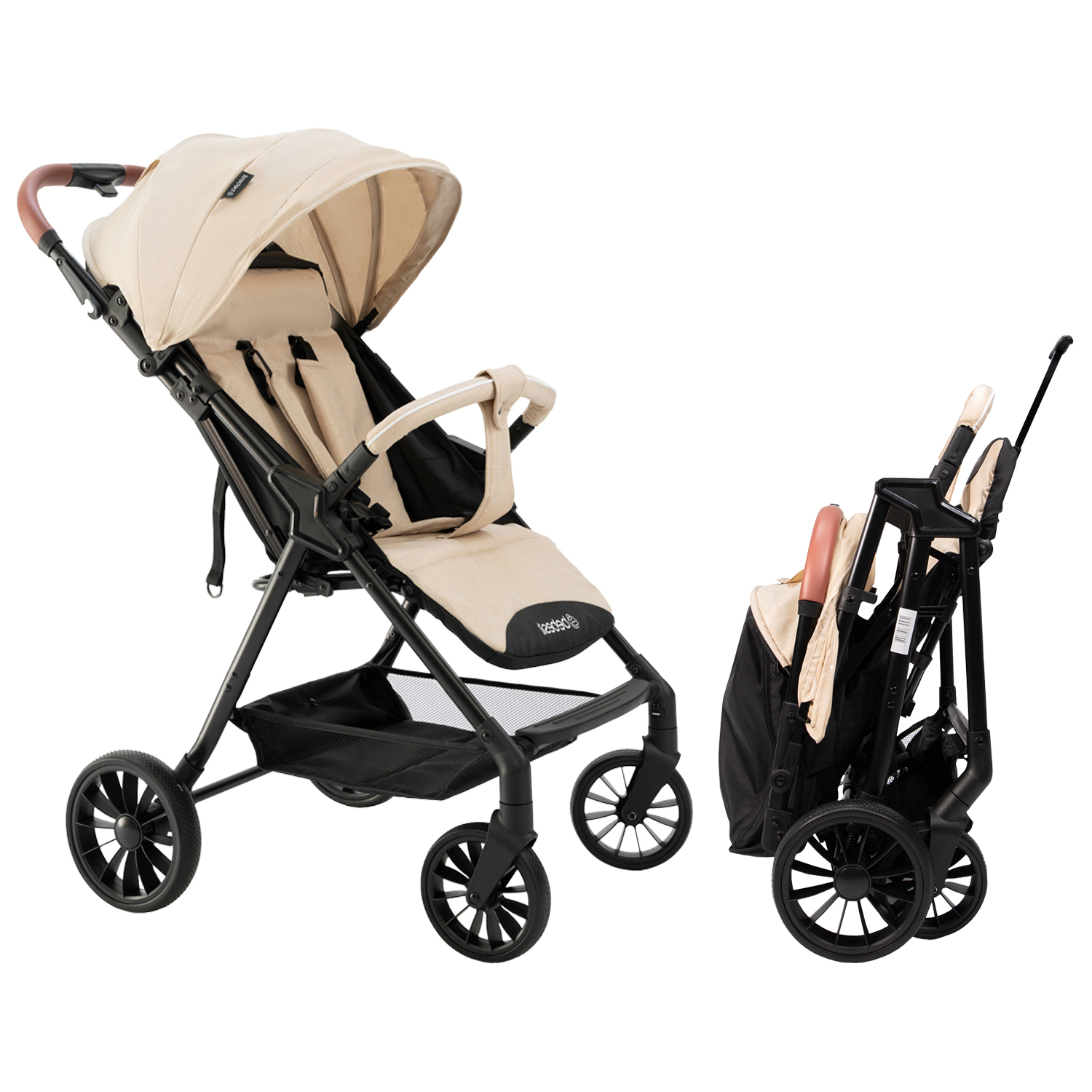 Foto 2 pulgar | Carriola Bebesit Sprint Carriola De Baston Plegable Paseo Color Beige