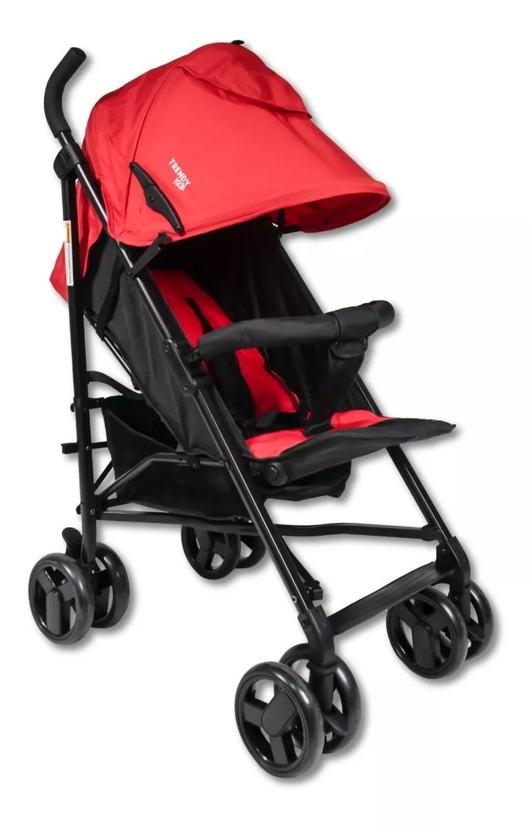 Carriola de Bastón para Bebé Trendy Kids Cross Roja Reclinable $1,749