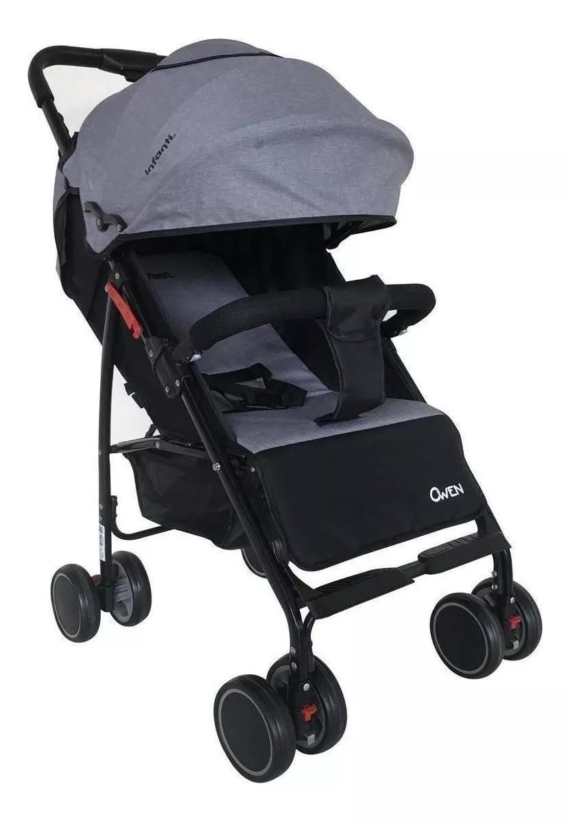 Carriola Infanti Owen Reclinable Plegable Ligera Gris $1,569