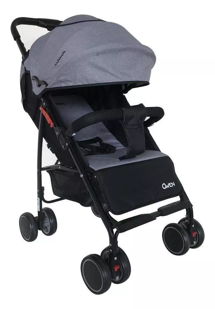 Carriola Infanti Owen Reclinable Plegable Ligera Gris