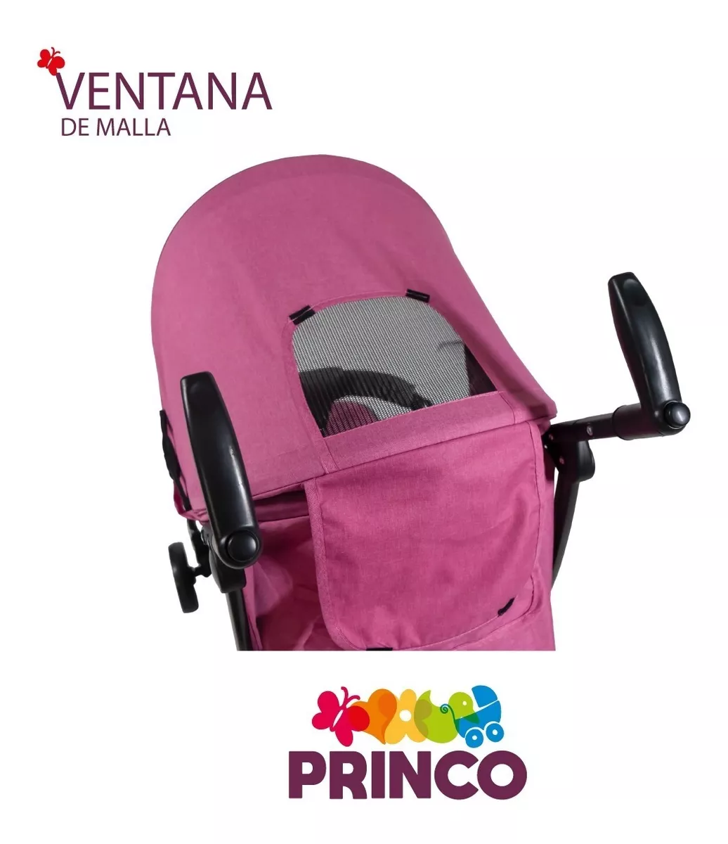 Foto 5 pulgar | Carriola Starkids Rosa Reclinable para Bebé