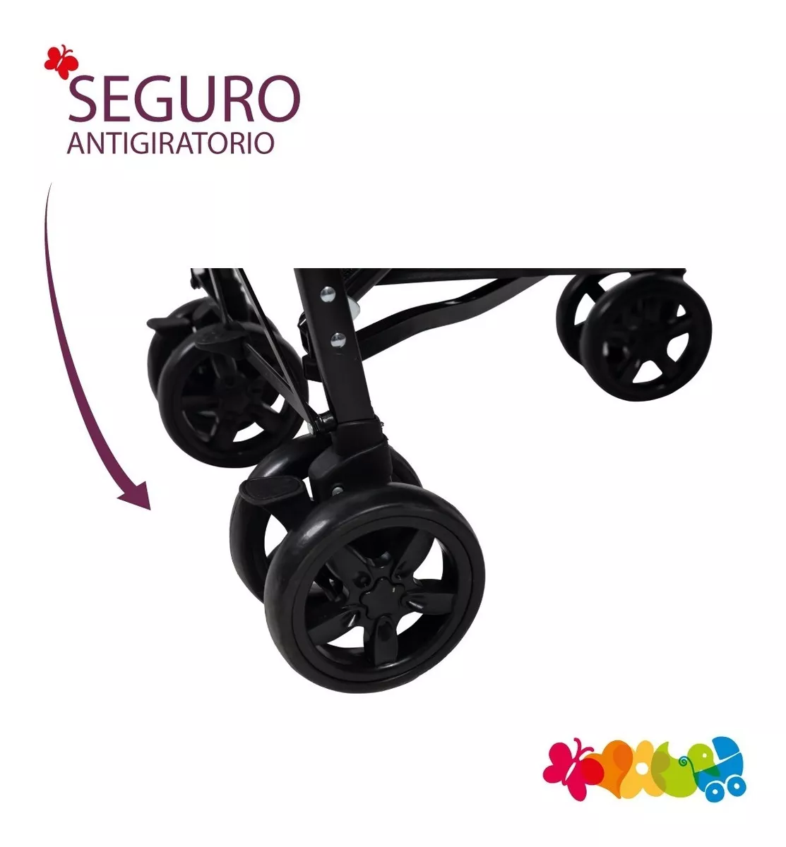 Foto 7 | Carriola Starkids Rosa Reclinable para Bebé