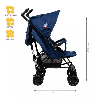 Foto 8 | Carriola Starkids Azul Reclinable para Bebé