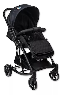 Foto 1 | Carriola para Bebé Starkids Naos Negra Convertible a Mecedora