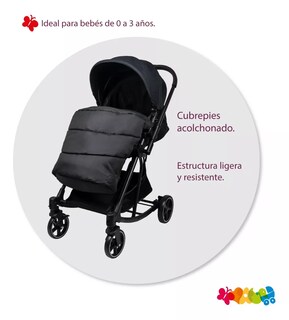Foto 2 | Carriola para Bebé Starkids Naos Negra Convertible a Mecedora