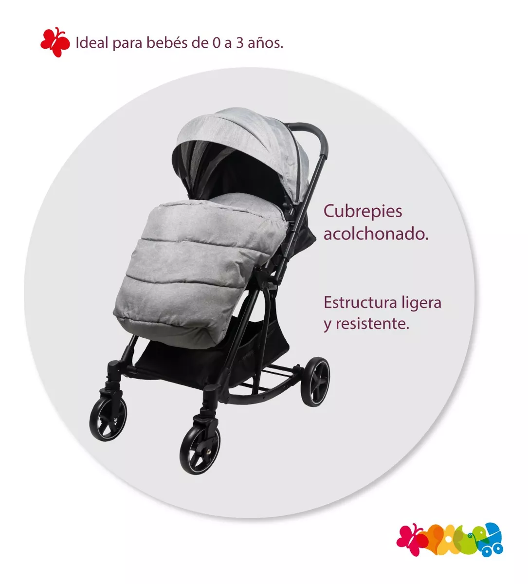 Foto 3 pulgar | Carriola para Bebé Starkids Naos Convertible a Mecedora