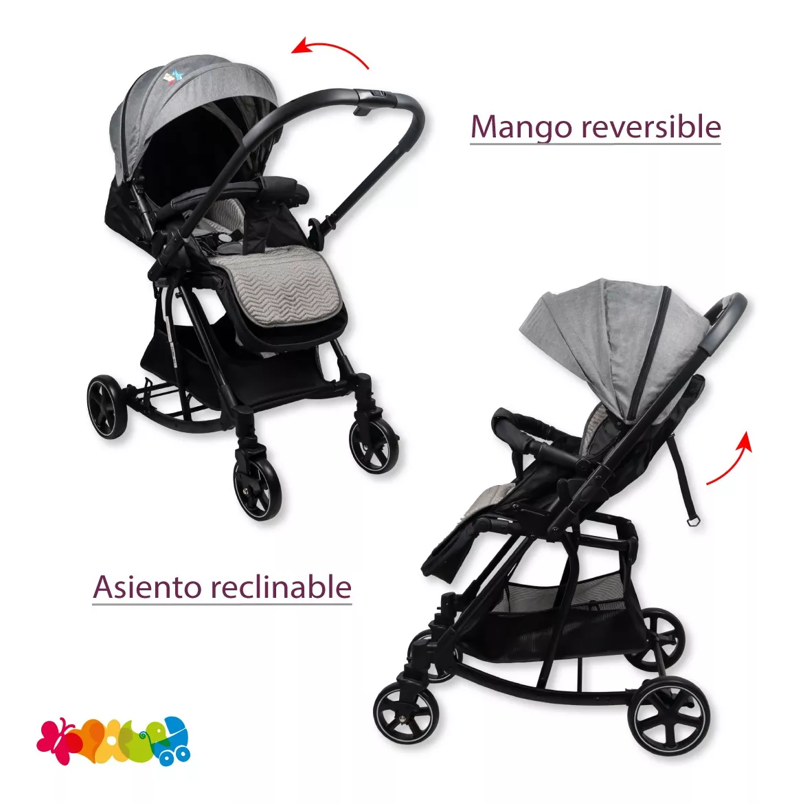 Foto 7 pulgar | Carriola para Bebé Starkids Naos Convertible a Mecedora