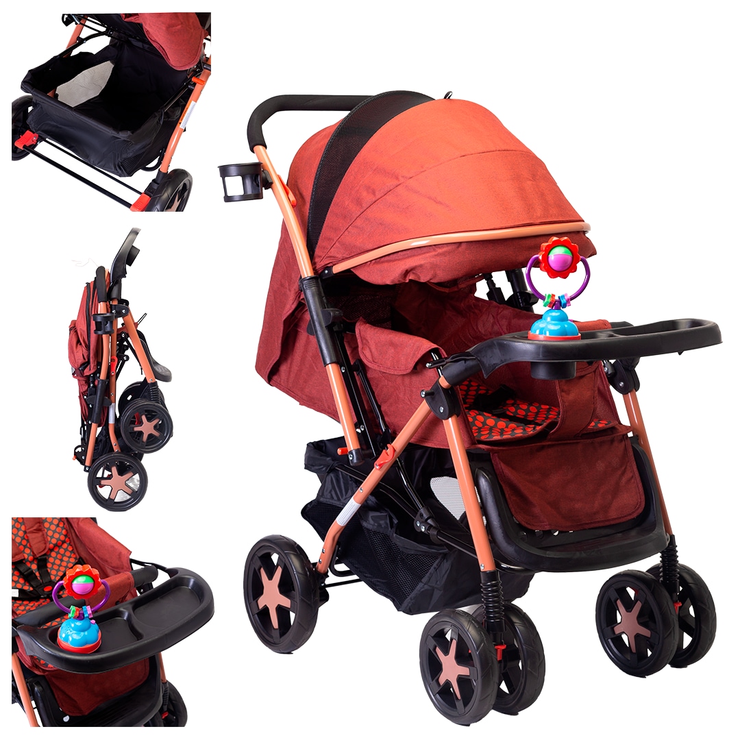 Carriola Starkids Linx Rojo Reversible Mosquitero Reclinable $2,079