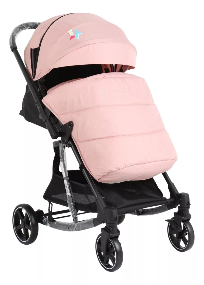Foto 2 pulgar | Carriola para Bebé Starkids Naos Rosa Convertible a Mecedora