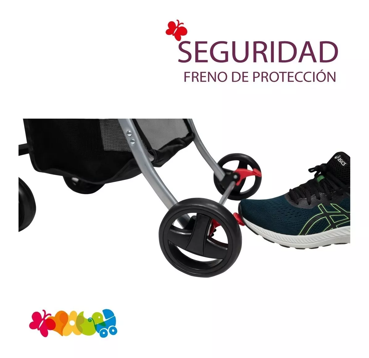 Foto 7 pulgar | Carriola Trendy Kids Negra Reversible