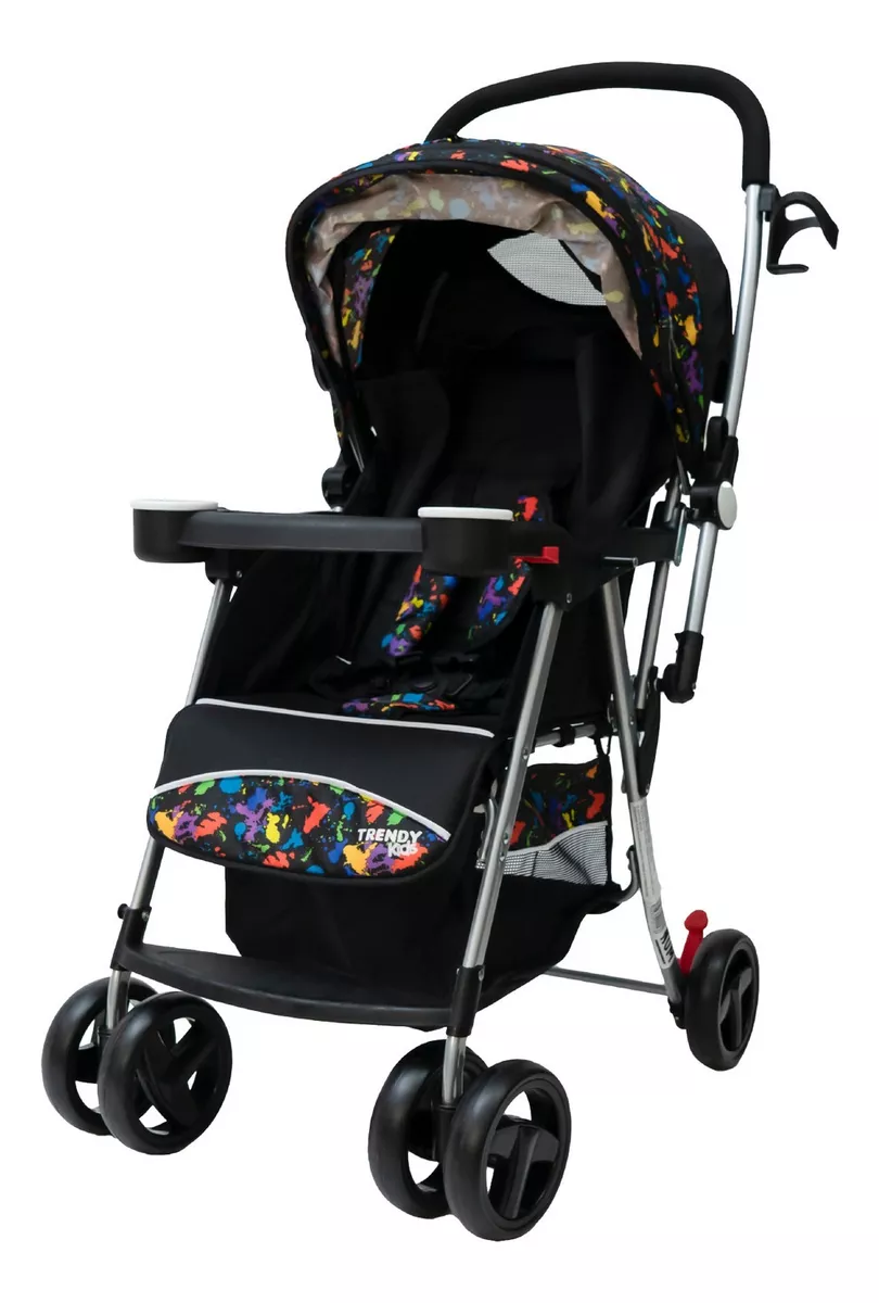 Foto 7 | Carriola Trendy Kids Negra Reversible