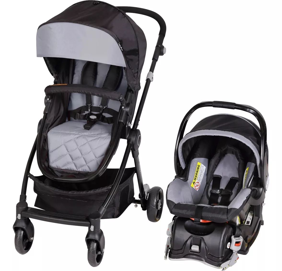 Carriola Baby Trend Gris City Clicker LX y Portabebé Latch