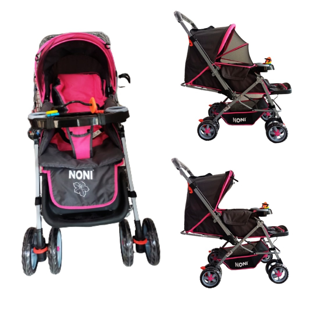 Carriola de Paseo Reversible con Juguetero y Mango Ajustable Rosa $1,699