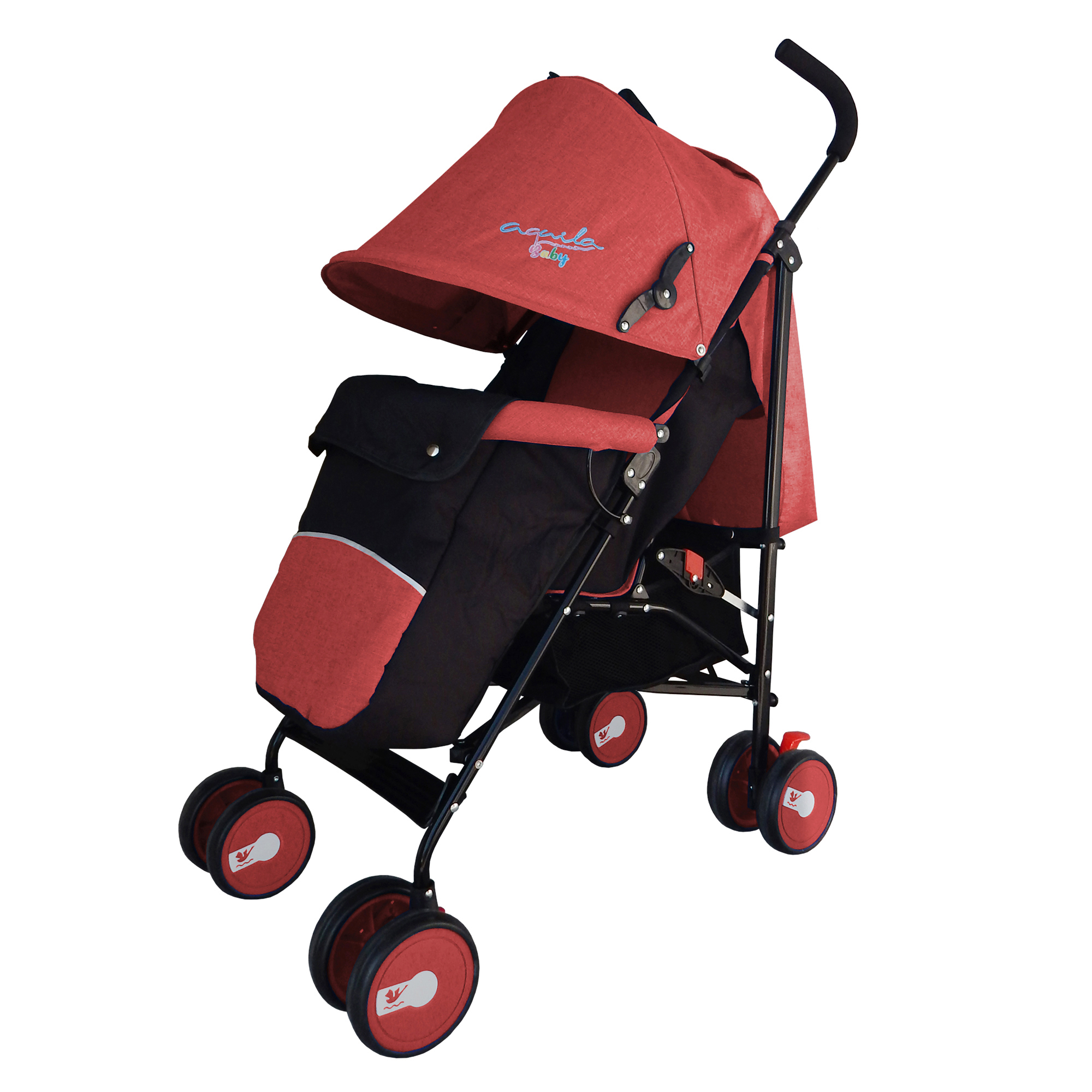 Carriola Plegable Aquila Roja con Cubre-pies para Bebés hasta 15 Kg