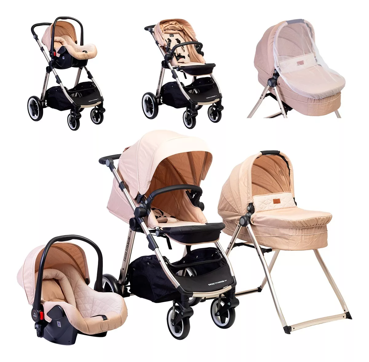Carriola Con Portabebé Aeiou Australia Memory Foam Y Moises