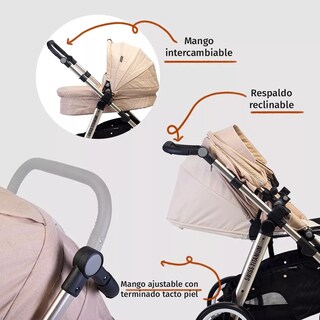 Foto 4 | Carriola Con Portabebé Aeiou Australia Memory Foam Y Moises