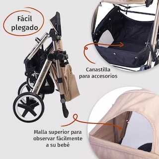 Foto 6 | Carriola Con Portabebé Aeiou Australia Memory Foam Y Moises