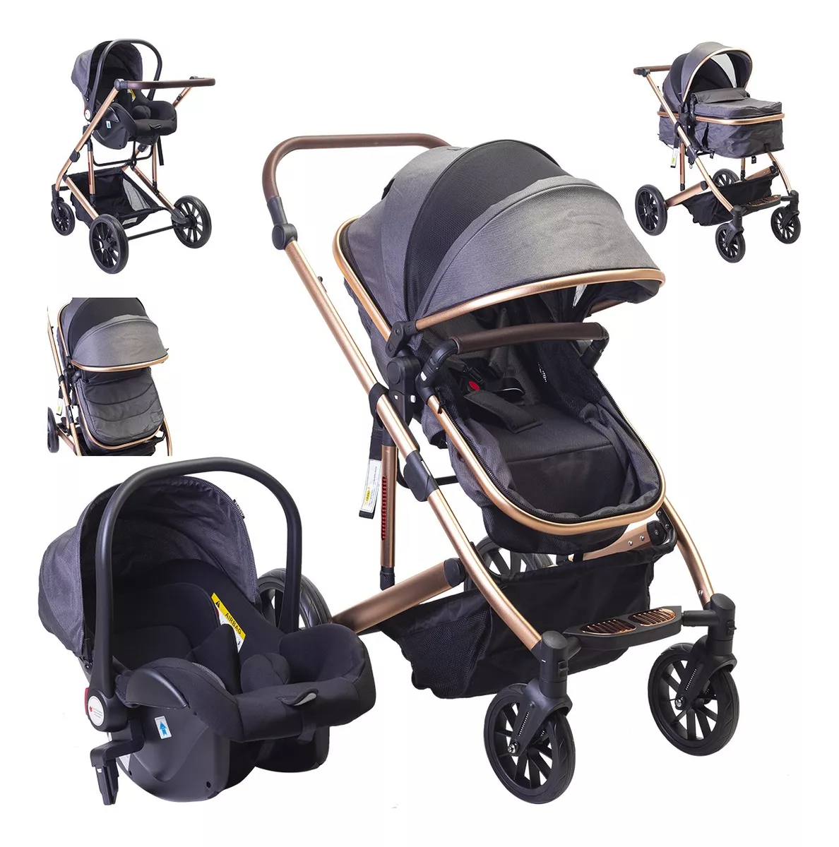 Foto 1 | Carriola Baby Owl Lux 2 En 1 Bambineto Portabebe Reclinable