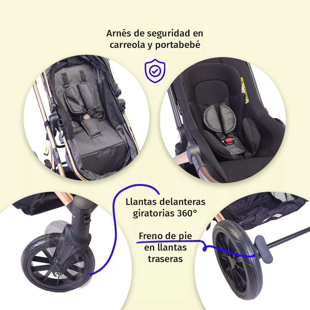 Foto 5 pulgar | Carriola Baby Owl Lux 2 En 1 Bambineto Portabebe Reclinable