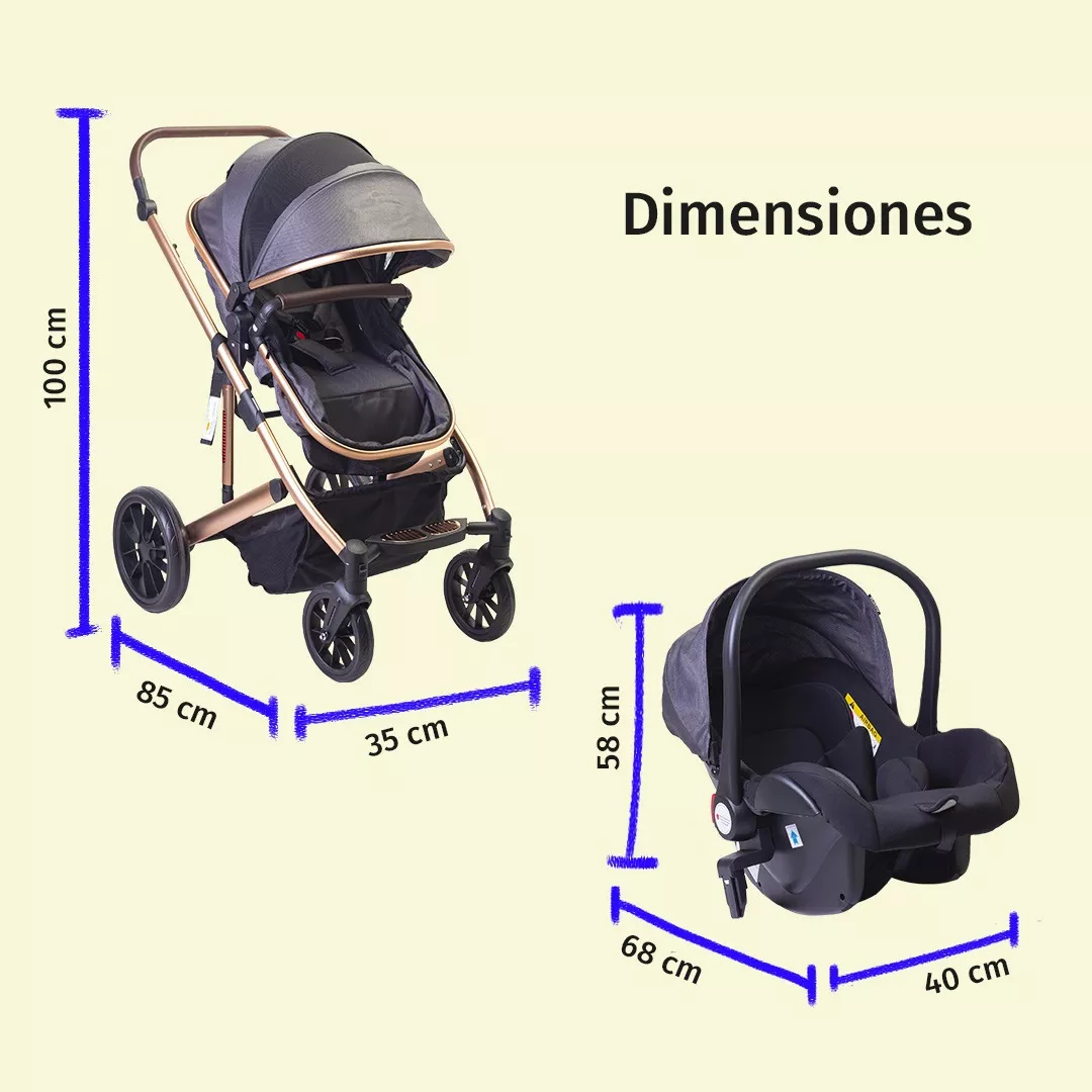 Foto 7 | Carriola Baby Owl Lux 2 En 1 Bambineto Portabebe Reclinable