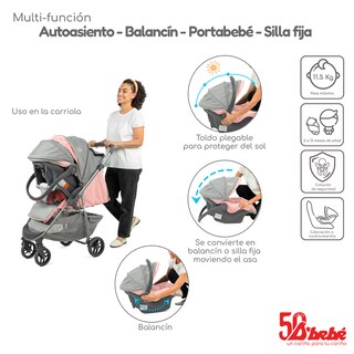Foto 6 | Carriola Sistema de Viaje D'bebé Max Rosa