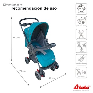 Foto 4 | Carriola Sistema de Viaje D' Bebé Star Baby Jade