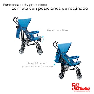 Foto 3 | Carriola de Bastón D' Bebé Aerostar Azul