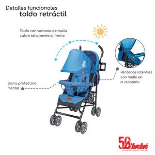 Foto 4 | Carriola de Bastón D' Bebé Aerostar Azul