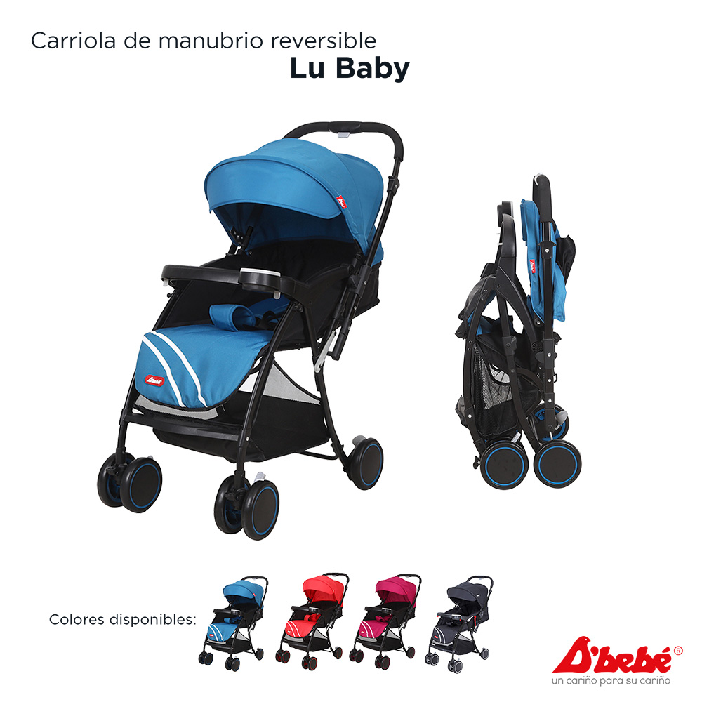 Foto 7 pulgar | Carriola Reversible D'Bebé Lu Baby Azul