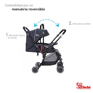 Foto 3 | Carriola Reversible D' bebé Lu Baby Negra