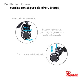 Foto 4 | Carriola Reversible D' bebé Lu Baby Negra