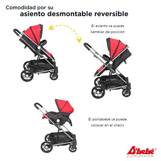 Foto 3 | Sistema de Viaje D'Bebé Crown Roja
