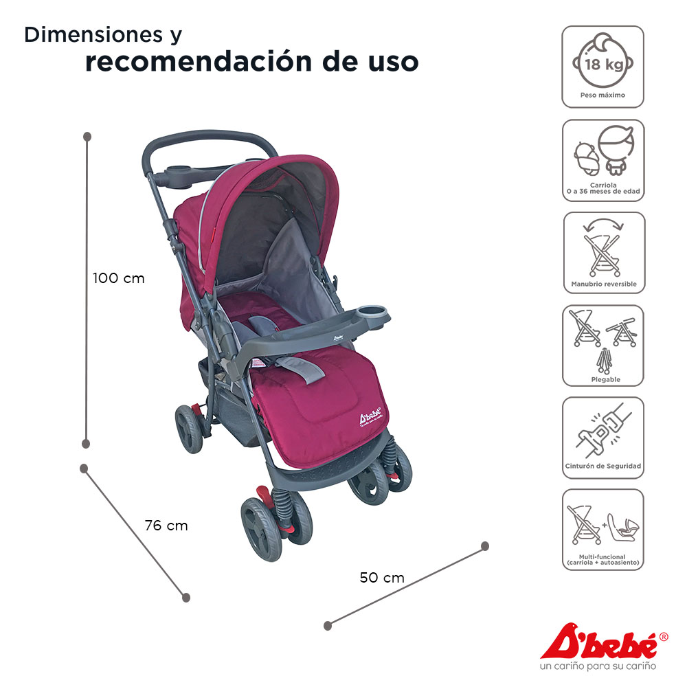 Foto 4 | Sistema de Viaje D'bebé Star Baby Rosa