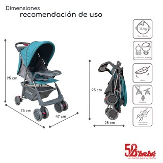 Foto 5 | Carriola D' bebé Citi Azul
