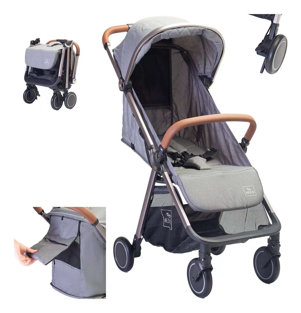 Carriola Para Bebé Aeiou Australia Plegable A Una Mano $2,215