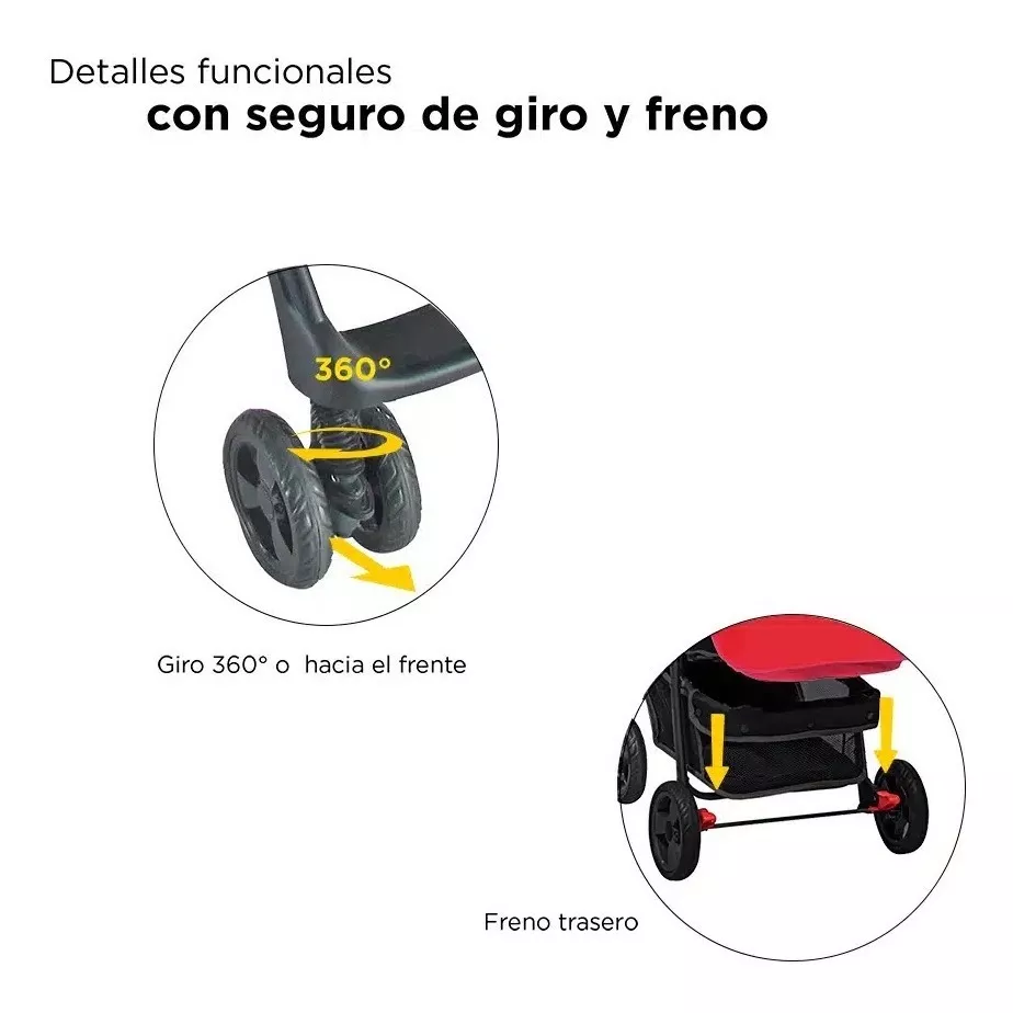 Foto 4 | Carriola D Bebé Citi Reclinable Cubrepiés Ligera