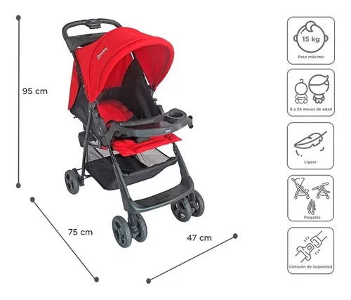 Foto 7 pulgar | Carriola D Bebé Citi Reclinable Cubrepiés Ligera