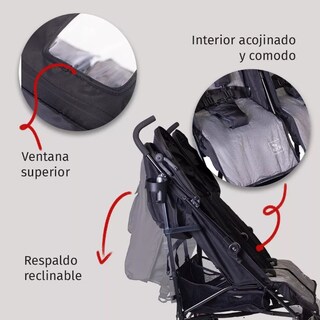 Foto 6 | Carriola De Bastón Doble Aeiou Bb82 Compacta Negro