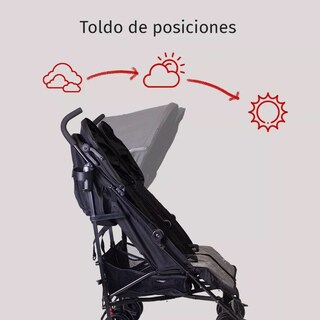 Foto 7 | Carriola De Bastón Doble Aeiou Bb82 Compacta Negro