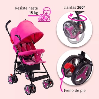 Foto 3 | Carriola de Bastón Reclinable Starkids Andrómeda Plegable