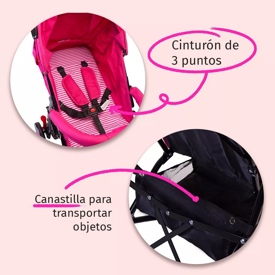 Foto 4 | Carriola de Bastón Reclinable Starkids Andrómeda Plegable