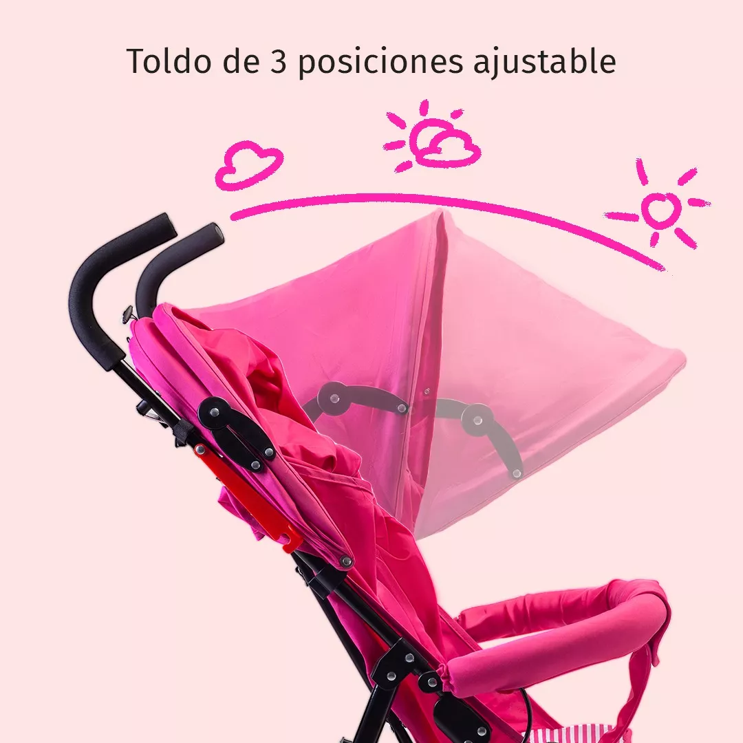 Foto 7 pulgar | Carriola de Bastón Reclinable Starkids Andrómeda Plegable