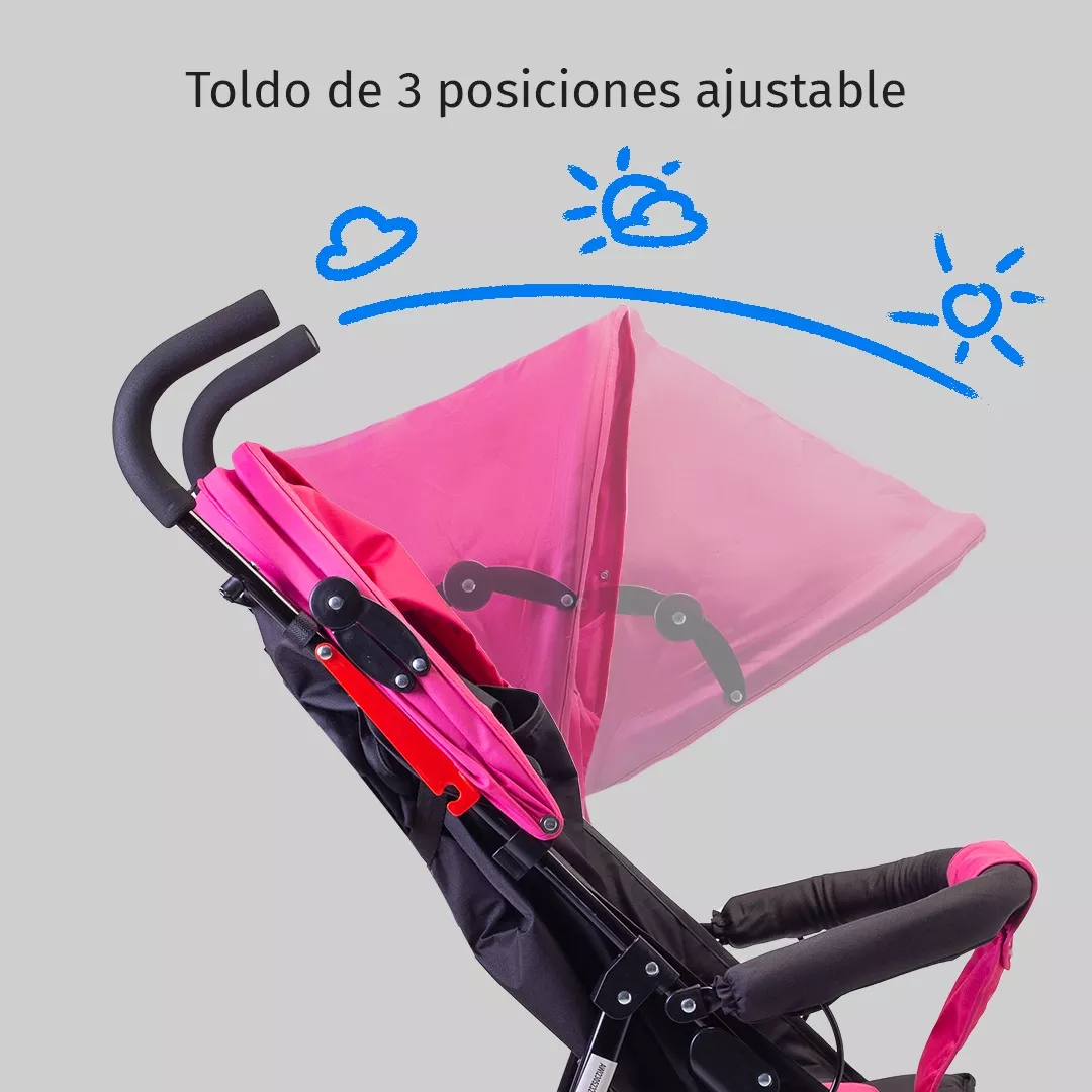Foto 7 pulgar | Carriola de Bastón Reclinable Starkids Andrómeda Plegable
