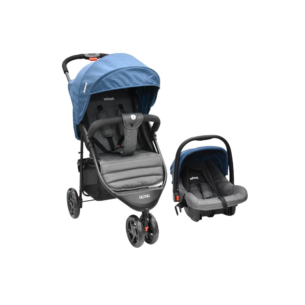 Carriola Infanti Color Azul Sistema De Viaje 4 En 1 Altra $3,499