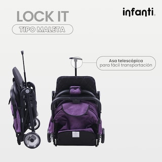 Foto 5 | Infanti Carriola Lock It Lite Tipo Maleta Ultraligera Color Morado